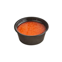 Vaso de plástico negro para soufflé de 1 oz./vaso para porciones, 2500 unidades por caja 