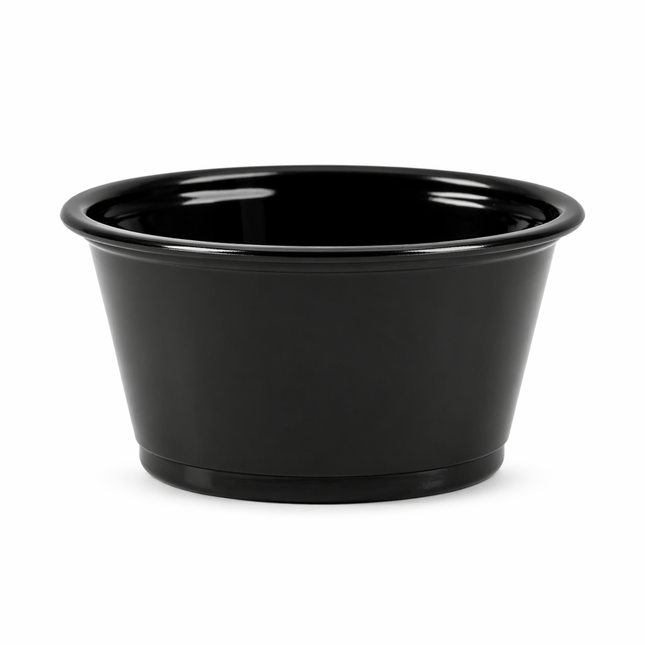 3.25 oz Black Portion Cups, 2500 Count Case