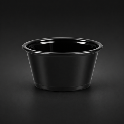 3.25 oz Black Portion Cups, 2500 Count Case