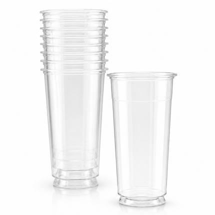 Rise Up 32 oz Clear PET Plastic Pedestal Cold Cup - 300/Case