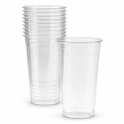 Rise Up 32 oz Clear PET Plastic Straight Wall Cold Cup - 300/Case