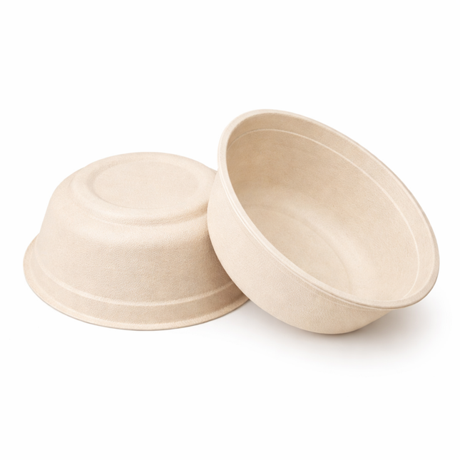 Compostable Bagasse Round Bowl 32 oz 500/Case