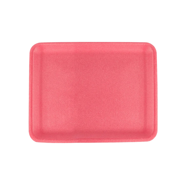CKF 88066 (#34/4S) Rose Foam Meat Tray 9 1/4" x 7 1/4" x 1/2" - 400/Case