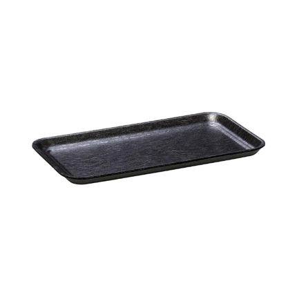 CKF 87835 (#35/5S) Black Foam Meat Tray 10 1/4" x 5 3/8" x 5/8" - 500/Case