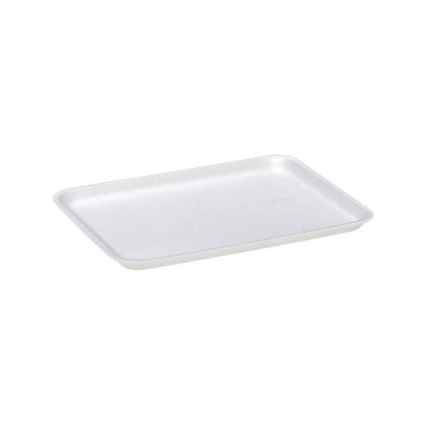 CKF 88136 (#38/8S) White Foam Meat Tray 10" x 8" x 1/2" - 500/Case