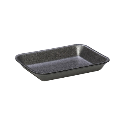 CKF 87805 (#3PP) Black Foam Meat Tray 8 5/8" x 6 1/4" x 1" - 200/Case