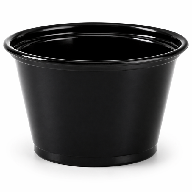 4 oz Black Portion Cups, 2500 Count Case