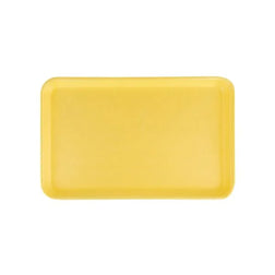 CKF 88049 #4P Yellow Foam Meat Tray – 8" x 5 1/2" x 1" (400/Case)