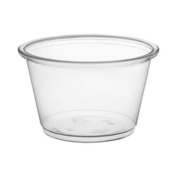Vaso de plástico transparente para soufflé de 4 oz./vaso para porciones, 2500 unidades por caja 