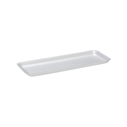 CKF 88107 (#7S) White Foam Meat Tray 14 3/4" x 5 3/4" x 5/8" - 250/Case