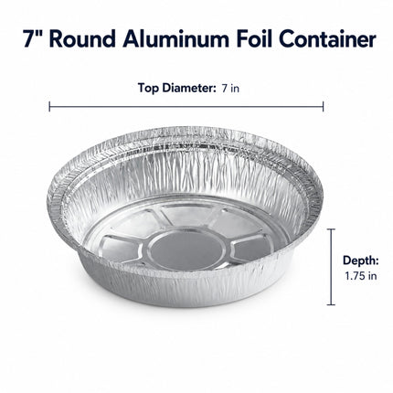 7" Round Aluminum Foil Container