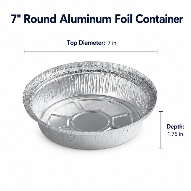 7" Round Aluminum Foil Container