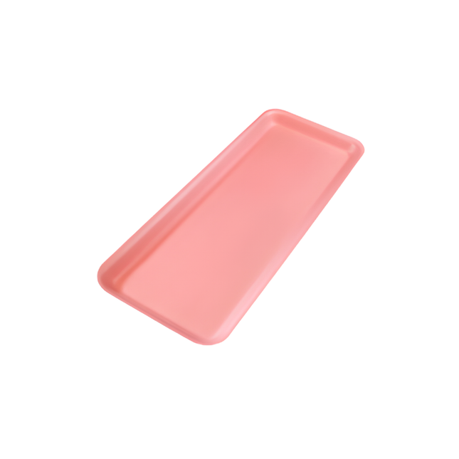 CKF 88063 (#7S) Rose Foam Meat Tray 14 3/4" x 5 3/4" x 5/8" - 250/Case