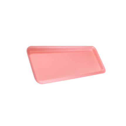 CKF 88063 (#7S) Rose Foam Meat Tray 14 3/4" x 5 3/4" x 5/8" - 250/Case