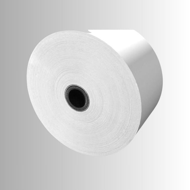 3 1/8" x 810' 80 GSM ATM Thermal Paper Roll – White (8/Case)