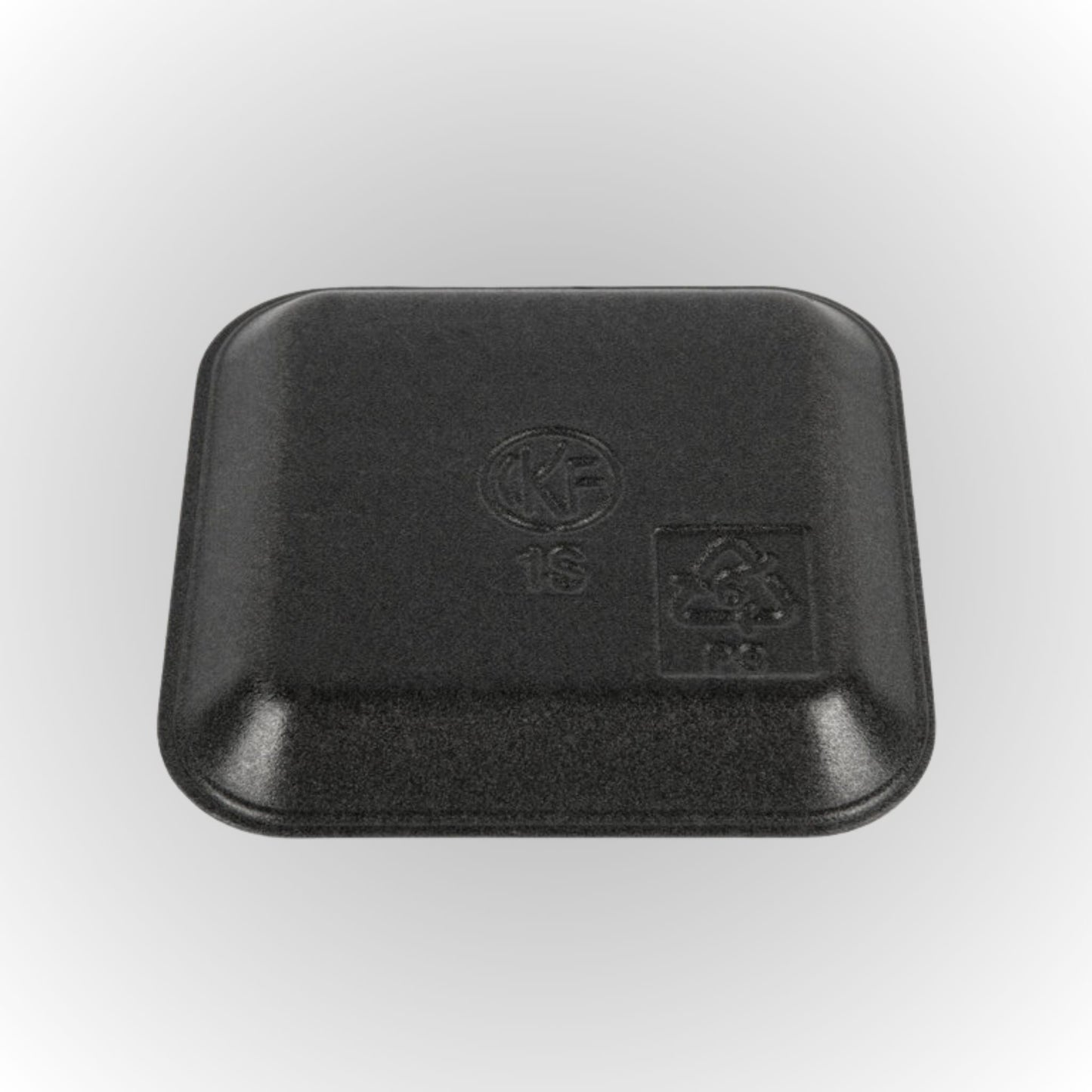 CKF 87801 #1S Durable Black Foam Meat Tray – 5 1/4" x 5 1/4" x 5/8" (1000/Case)