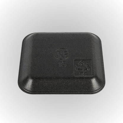 CKF 87801 #1S Durable Black Foam Meat Tray – 5 1/4" x 5 1/4" x 5/8" (1000/Case)