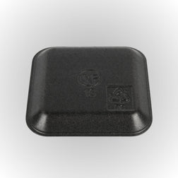 CKF 87801 #1S Durable Black Foam Meat Tray – 5 1/4" x 5 1/4" x 5/8" (1000/Case)