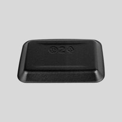 CKF 87802 #2 Durable Black Foam Meat Tray – 8 1/4" x 5 3/4" x 1" (500/Case)