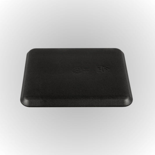 CKF 87808 #8S Durable Black Foam Meat Tray – 10" x 8" x 1/2" (500/Case)