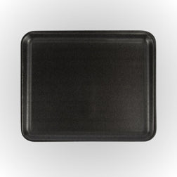 CKF 87808 #8S Durable Black Foam Meat Tray – 10" x 8" x 1/2" (500/Case)