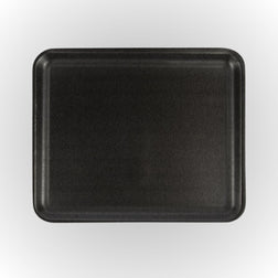 CKF 87812 #12S Durable Black Foam Meat Tray - 11