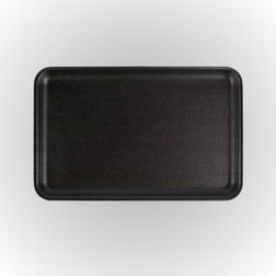 CKF 87816 #16S Durable Black Foam Meat Tray – 11 3/4" x 7 1/2" x 5/8" (250/Case)