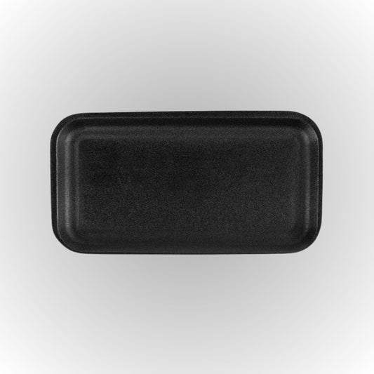 CKF 87817 #17S Durable Black Foam Meat Tray – 8 1/4" x 4 1/2" x 1/2" (1000/Case)