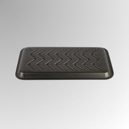 CKF 87825 #25S Durable Black Foam Meat Tray – 15" x 8" x 5/8" (250/Case)