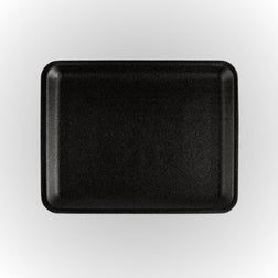CKF 87834 #4S Durable Black Foam Meat Tray – 9 1/4