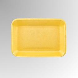 CKF 87902 #2 Durable Yellow Foam Meat Tray – 8 1/4