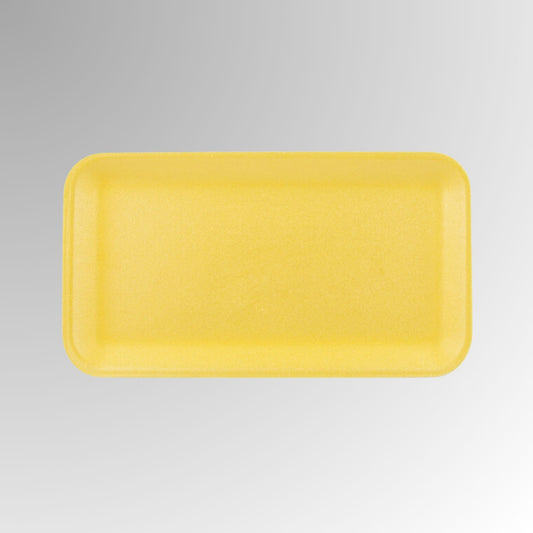 CKF 87915 #10S Durable Yellow Foam Meat Tray – 10 3/4" x 5 3/4" x 1/2" (500/Case)