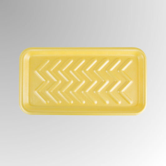 CKF 87925 #25S Durable Yellow Foam Meat Tray – 15" x 8" x 5/8" (250/Case)