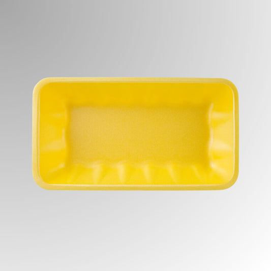 CKF 87941 #10K Durable Yellow Foam Meat Tray – 10 3/8" x 5 5/8" x 2" (250/Case)