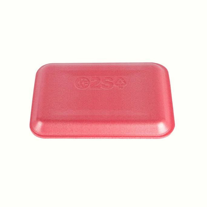 CKF 88062 #2S Rose/Pink Foam Meat Tray – 8 1/4" x 5 3/4" x 1/2" (500/Case)