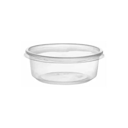 8 Oz Clear Microwavable Container & Lid – 250/Case