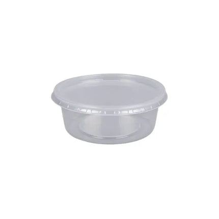 8 Oz Clear Microwavable Container & Lid – 250/Case