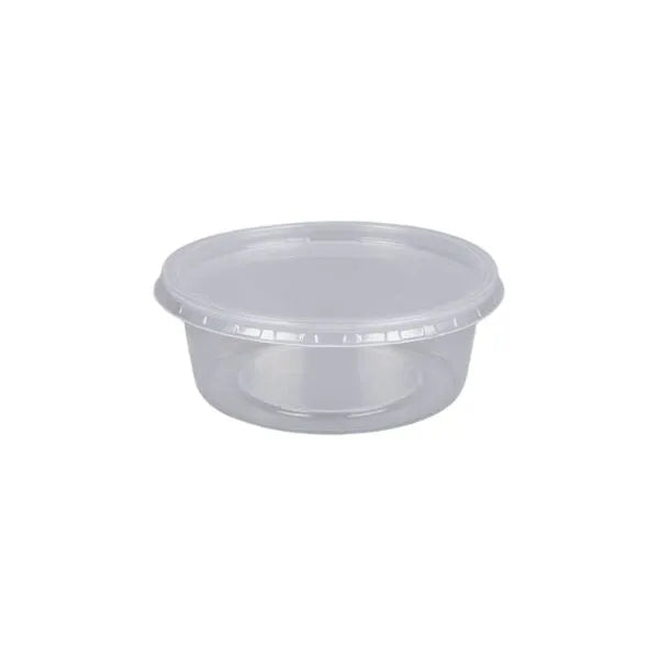 8 Oz Clear Microwavable Container & Lid – 250/Case