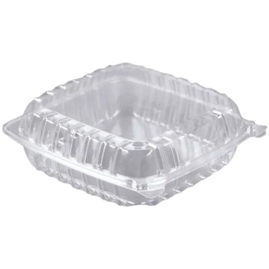 8 oz Clear Hinged Lid Container – #RPTHLID08 (200/Case)