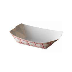 Bandeja para alimentos de papel a cuadros rojos de 8 oz n.° 50<br> 1000/caja 