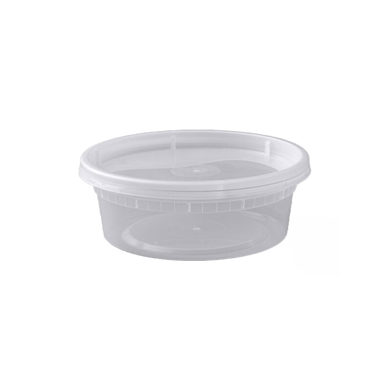 8 oz Microwavable Clear Deli Containers with Lids – Hot & Cold Food Storage, Recyclable (250 Pack)