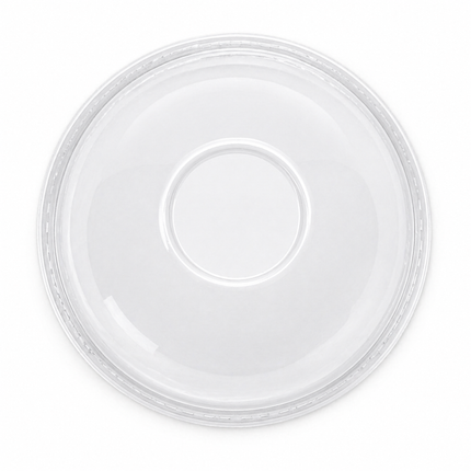 Rise Up 9/12 oz Clear PET Dome Lid with No Hole - 1000/Case