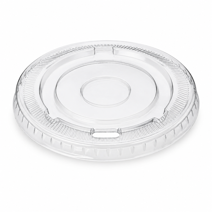 Rise Up 9/12 oz Clear PET Flat Lid with Straw Slot - 1000/Case