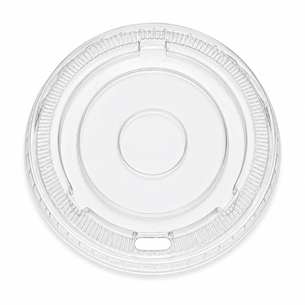 Rise Up 9/12 oz Clear PET Flat Lid with Straw Slot - 1000/Case