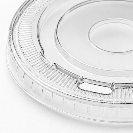 Rise Up 9/12 oz Clear PET Flat Lid with Straw Slot - 1000/Case