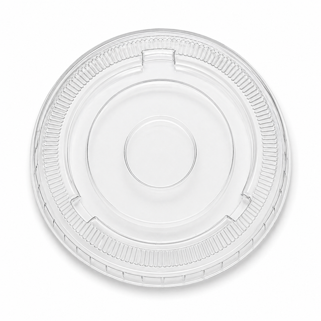 Rise Up 9/12 oz Clear PET Flat Lid without Straw Slot 1000/Case