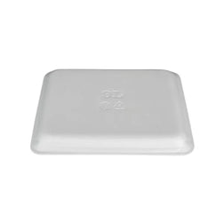 CKF 88059 #9L White Foam Meat Tray – 9 1/2" x 7 1/2" x 1" (200/Case)