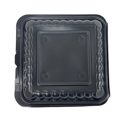 Black Hinged Container (Mineral-Filled Polypropylene) 1 Compartment 8x8