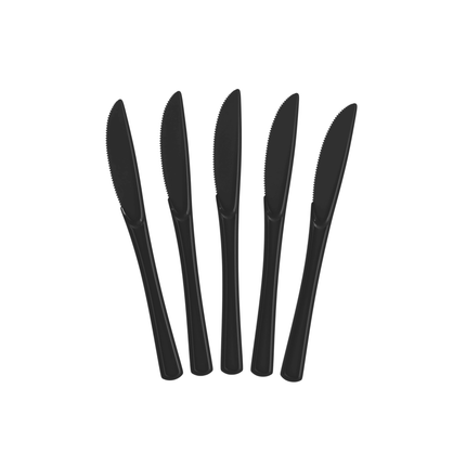 Heavy Duty Black Plastic Knife - 1000/Case