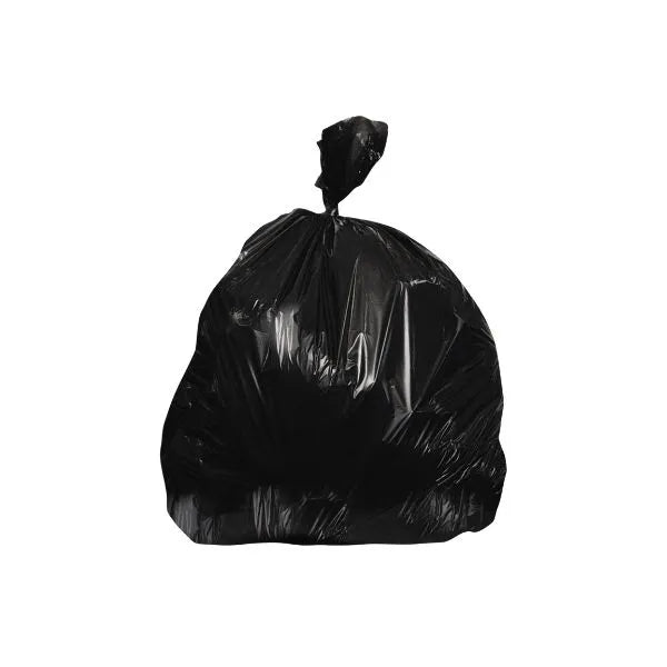 Black Plastic Trash Can Liner 24" x 32" 1 Mil - 250/Case